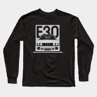 E30 Car Illustration - Green Long Sleeve T-Shirt